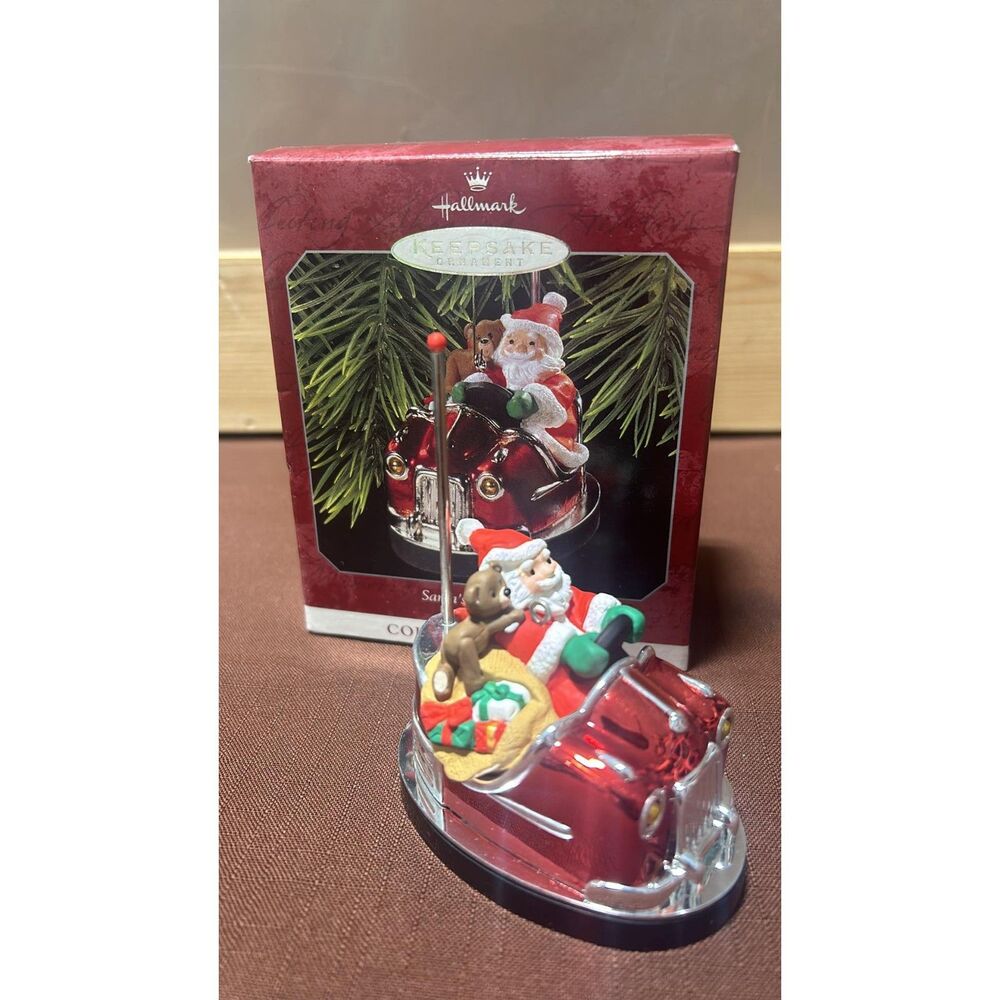 Vintage 1998 Christmas Ornament Santa's Bumper Car #20 Here Comes Santa series